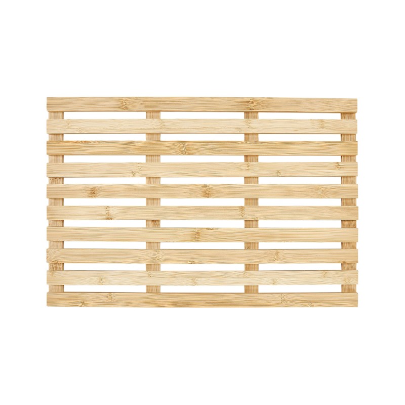 Mata łazienkowa bambusowa 53 x 36 cm jasne drewno BARTOW