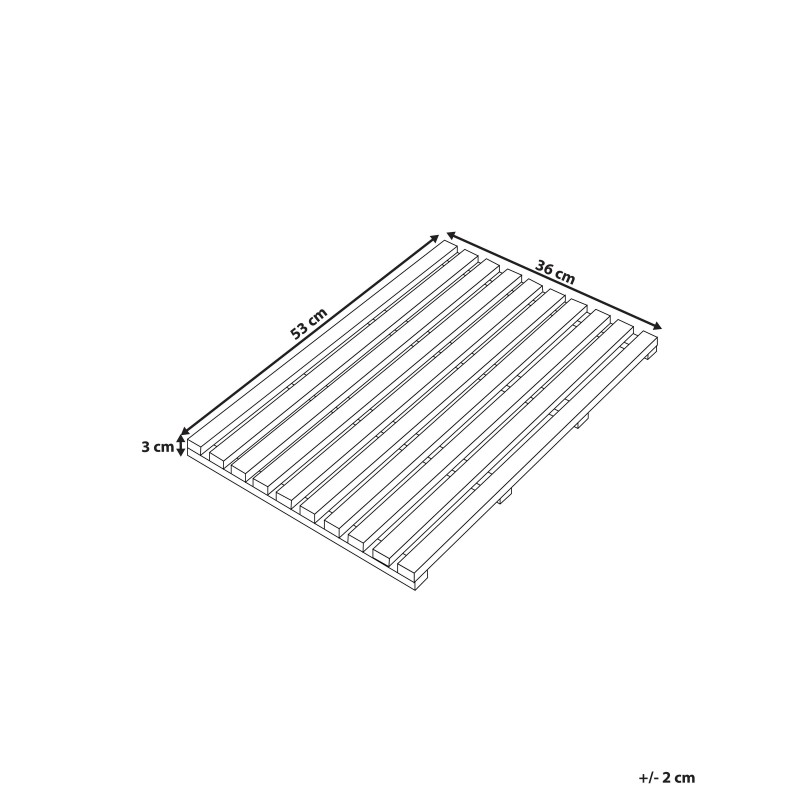 Mata łazienkowa bambusowa 53 x 36 cm jasne drewno BARTOW