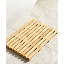 Mata łazienkowa bambusowa 53 x 36 cm jasne drewno BARTOW