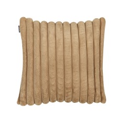 Zestaw 2 poduszek dekoracyjnych RAKYA Sztuczne futro 45 x 45 cm Jasnobrązowy W paski