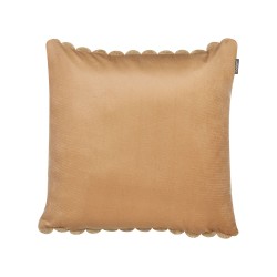 Zestaw 2 poduszek dekoracyjnych RAKYA Sztuczne futro 45 x 45 cm Jasnobrązowy W paski