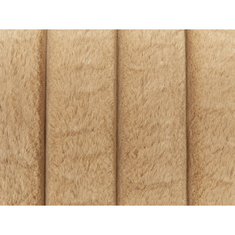 Zestaw 2 poduszek dekoracyjnych RAKYA Sztuczne futro 45 x 45 cm Jasnobrązowy W paski