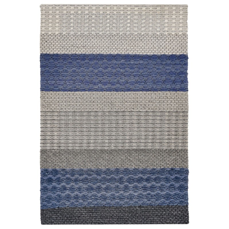 Dywan wełniany 160 x 220 cm niebiesko-szary AKKAYA