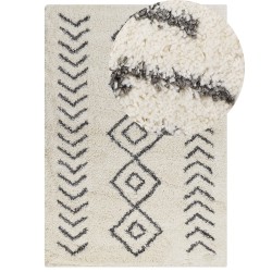 Dywan shaggy 160 x 230 cm biało-szary AYRUM