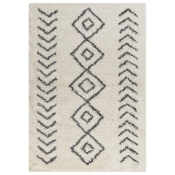 Dywan shaggy 160 x 230 cm biało-szary AYRUM