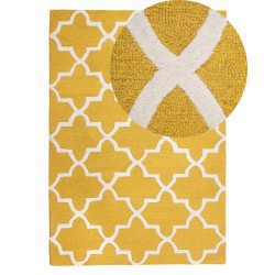 Dywan wełniany 140 x 200 cm żółty SILVAN