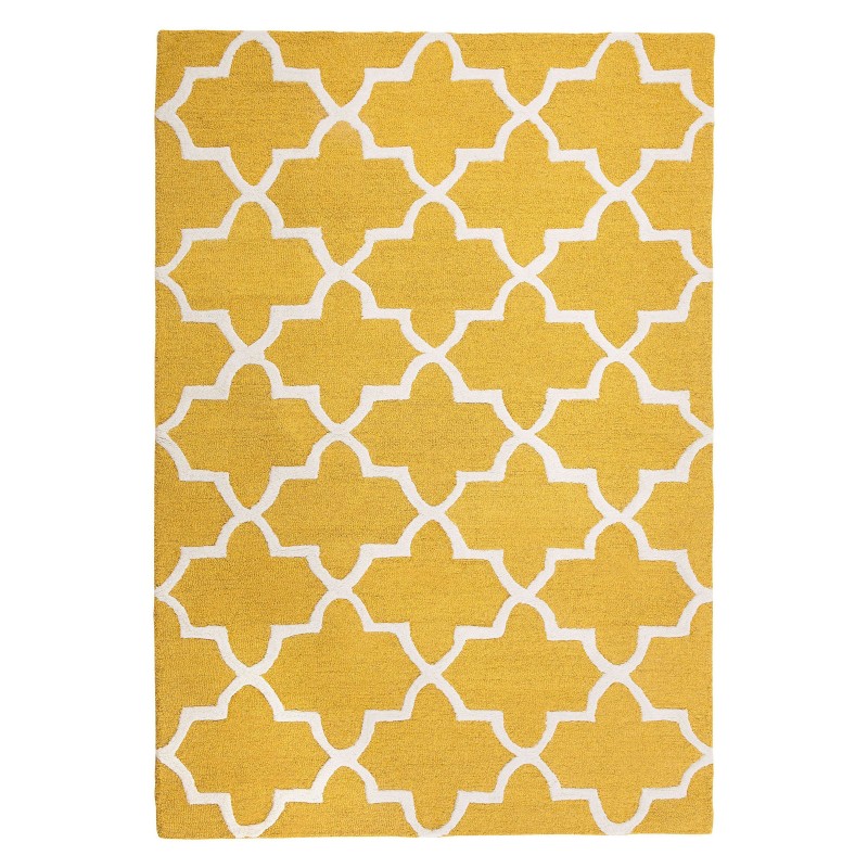 Dywan wełniany 140 x 200 cm żółty SILVAN