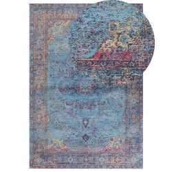 Dywan bawełniany 160 x 230 cm niebieski KANSU