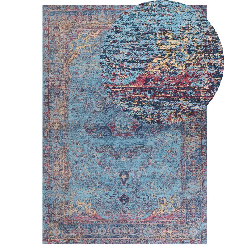 Dywan bawełniany 160 x 230 cm niebieski KANSU