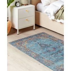Dywan bawełniany 160 x 230 cm niebieski KANSU