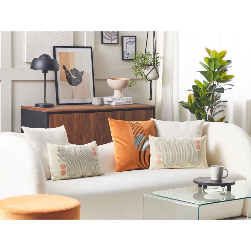 Zestaw 2 poduszek dekoracyjnych TIARELLA 30 x 50 cm Kolorowy Wzór geometryczny