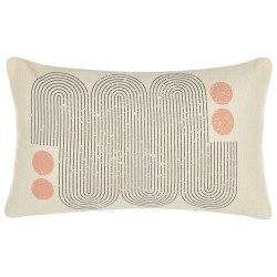 Zestaw 2 poduszek dekoracyjnych TIARELLA 30 x 50 cm Kolorowy Wzór geometryczny