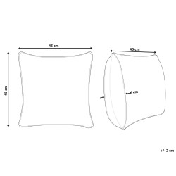 Poduszka dekoracyjna GLORIOSA Bawełna 45 x 45 cm Jasnoszary Wzór geometryczny