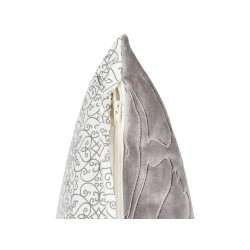 Poduszka dekoracyjna GLORIOSA Bawełna 45 x 45 cm Jasnoszary Wzór geometryczny