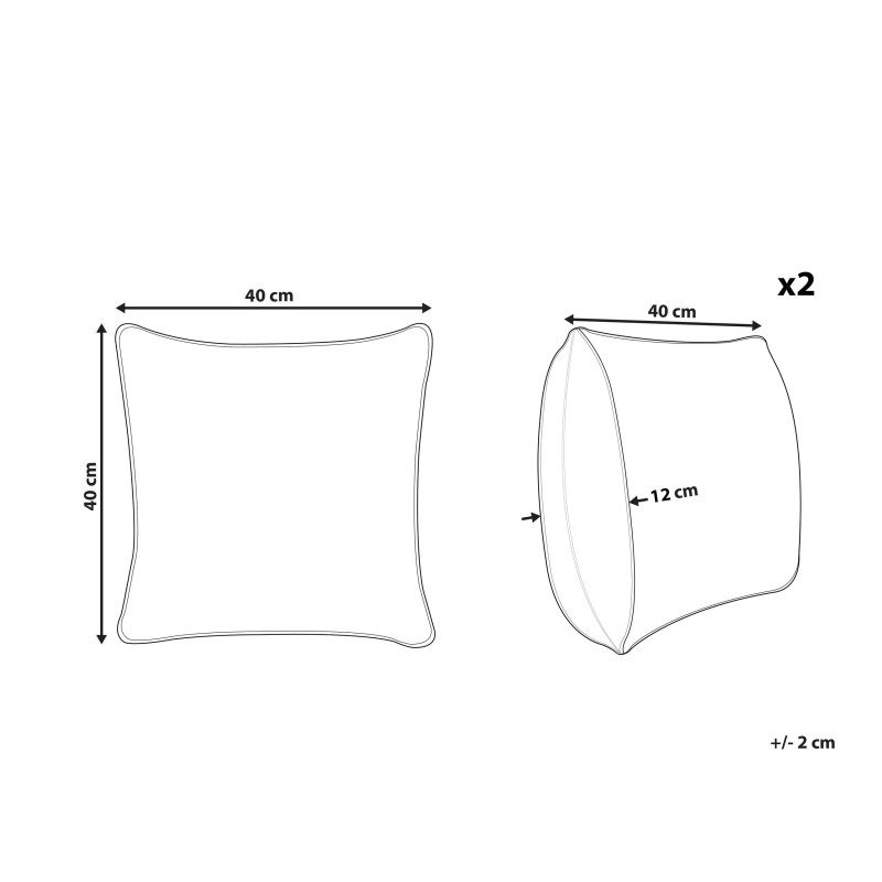 2 bawełniane poduszki dla dzieci z nadrukiem 40 x 40 cm pomarańczowe RADZKOT