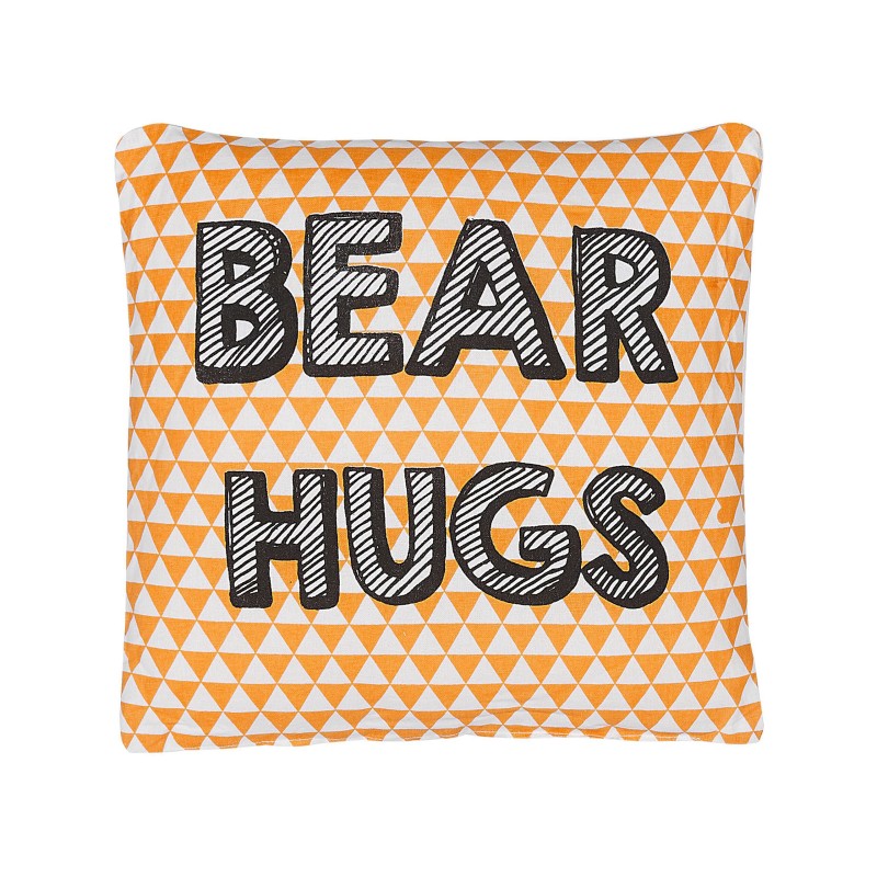 2 bawełniane poduszki dla dzieci z nadrukiem 40 x 40 cm pomarańczowe RADZKOT