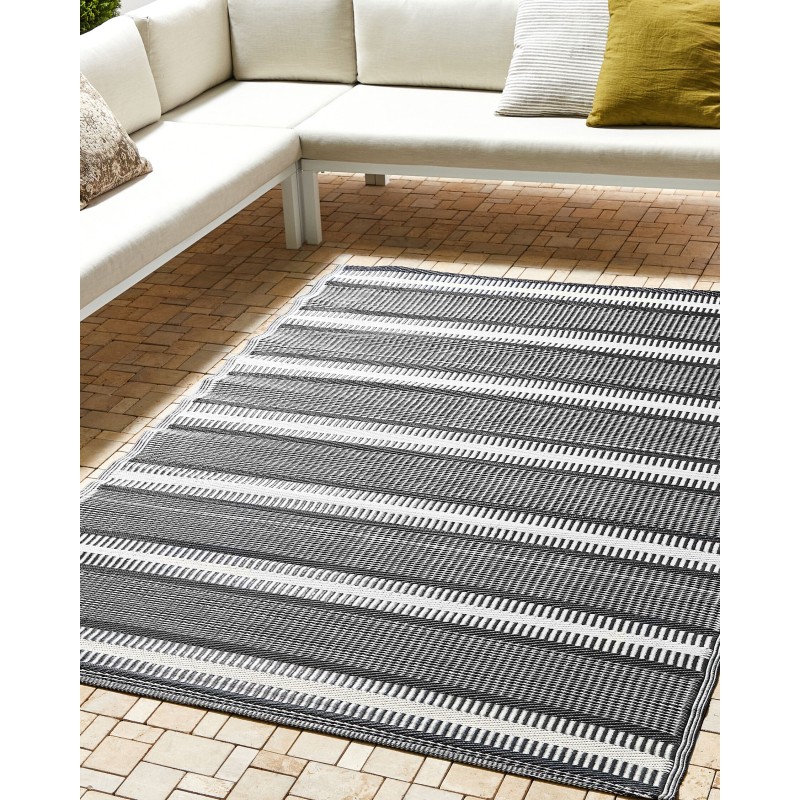 Dywan zewnętrzny 160 x 230 cm beżowo-czarny MANSA