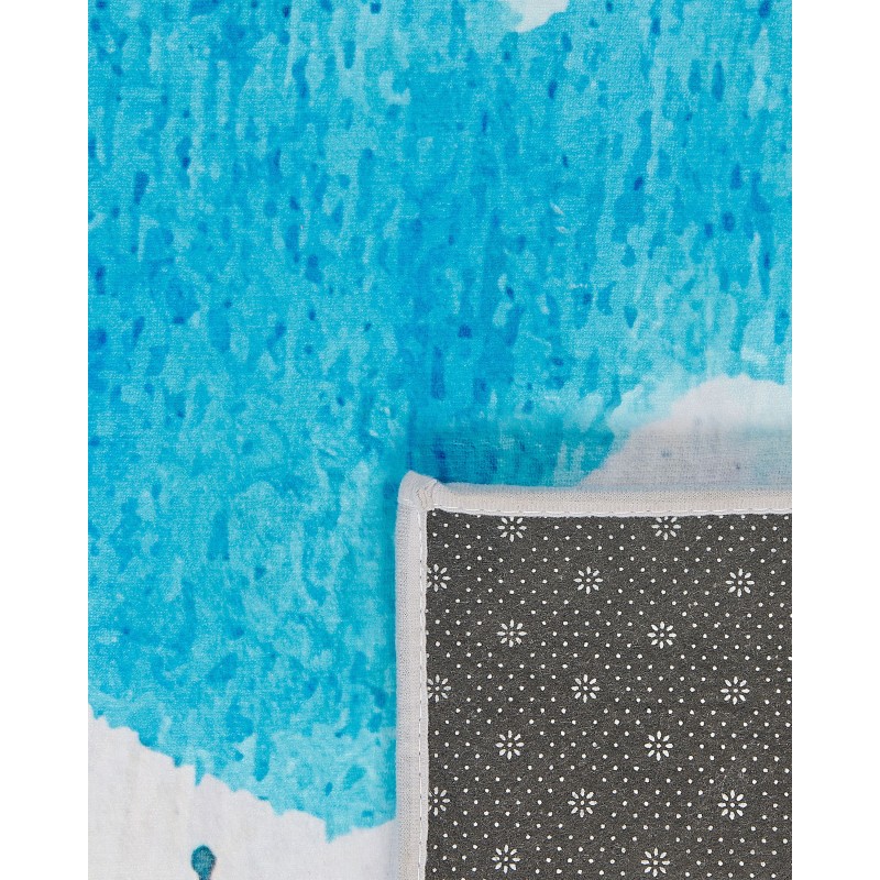 Dywan 80 x 150 cm niebiesko-szary BOZAT