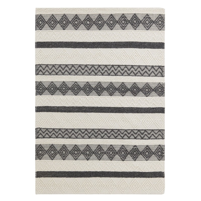 Dywan wełniany 140 x 200 cm beżowo-szary DAVUTLAR