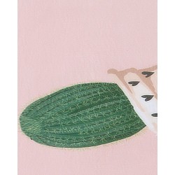 Dywan w kaktusy 80 x 150 cm różowy ELDIVAN