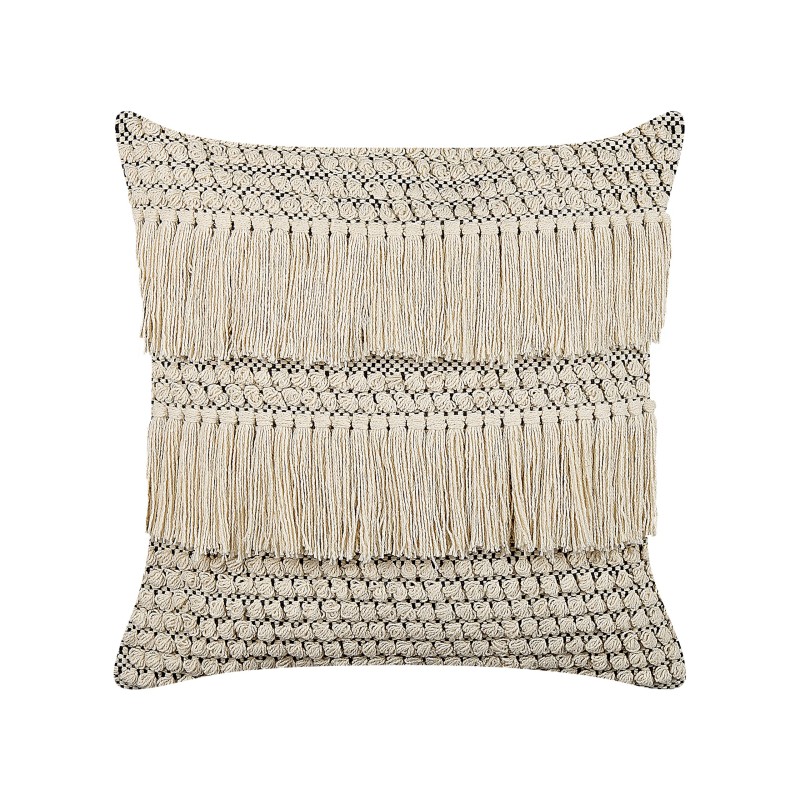 Zestaw 2 poduszek dekoracyjnych IRESINE Bawełna 45 x 45 cm Beżowy Wzór geometryczny