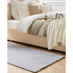 Dywan shaggy 80 x 150 cm jasnoszary DEMRE