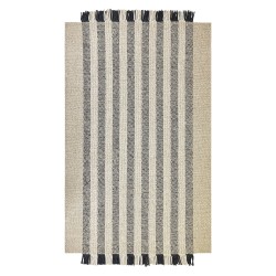 Dywan wełniany 140 x 200 cm złamana biel z czarnym TACETTIN