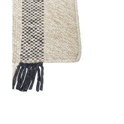 Dywan wełniany 140 x 200 cm złamana biel z czarnym TACETTIN