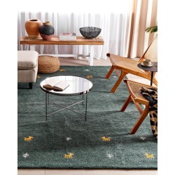 Dywan wełniany gabbeh 200 x 300 cm zielony CALTI