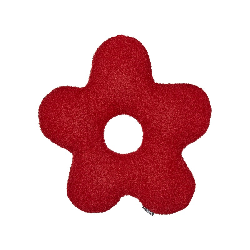 Zestaw 2 poduszek dekoracyjnych CAMPONULA Boucle 40 x 40 cm Czerwony Jednolity