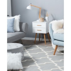 Dywan bawełniany 200 x 300 cm szary SILVAN