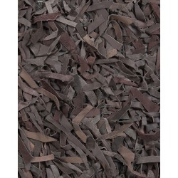 Dywan skórzany 140 x 200 cm brązowy MUT