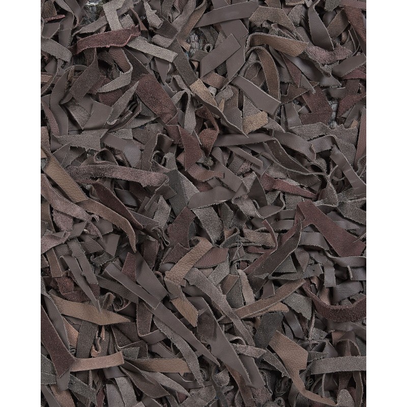 Dywan skórzany 140 x 200 cm brązowy MUT