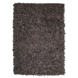 Dywan skórzany 140 x 200 cm brązowy MUT