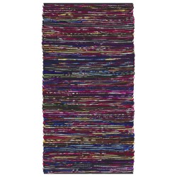 Dywan 80 x 150 cm wielokolorowy czarny BARTIN