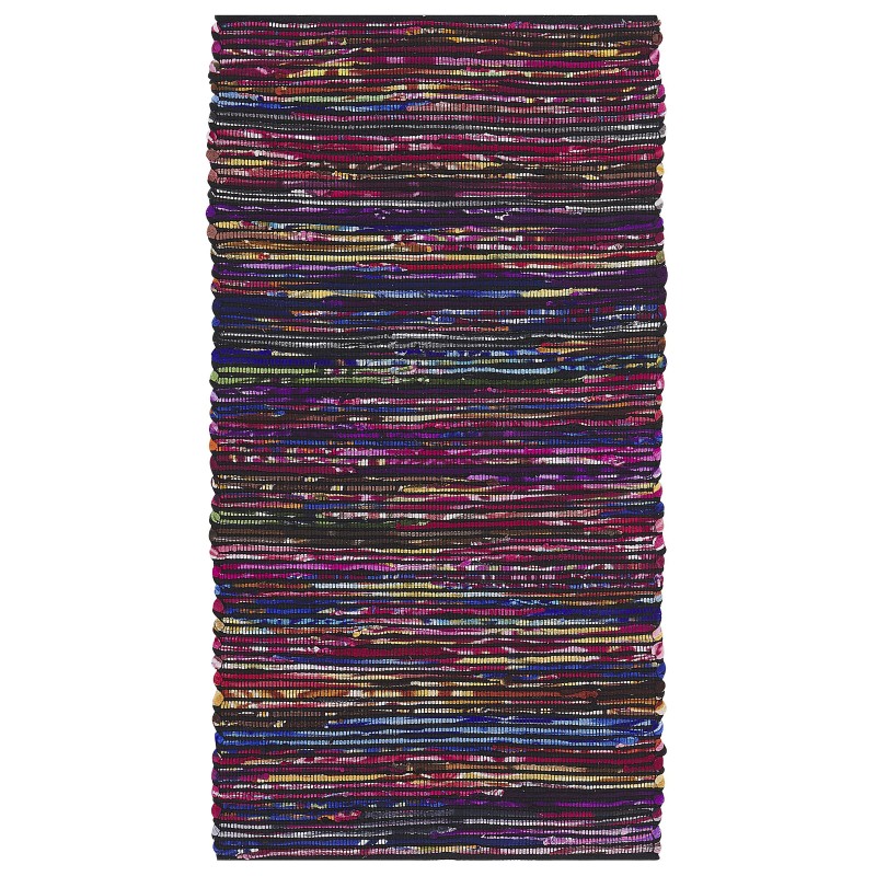 Dywan 80 x 150 cm wielokolorowy czarny BARTIN