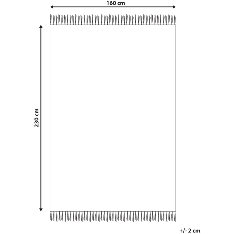 Dywan z juty 160 x 230 cm beżowy ABANA
