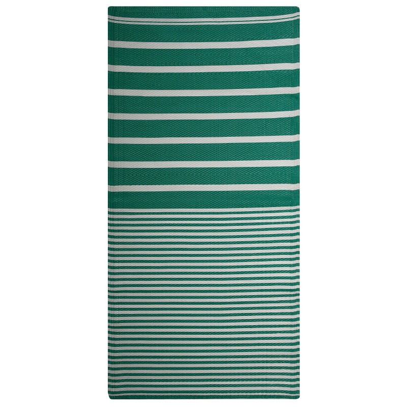 Dywan zewnętrzny 90 x 180 cm zielono-biały HALDIA