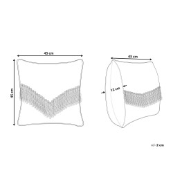 Poduszka dekoracyjna SOFCA Bawełna 45 x 45 cm Beżowy Wzór geometryczny