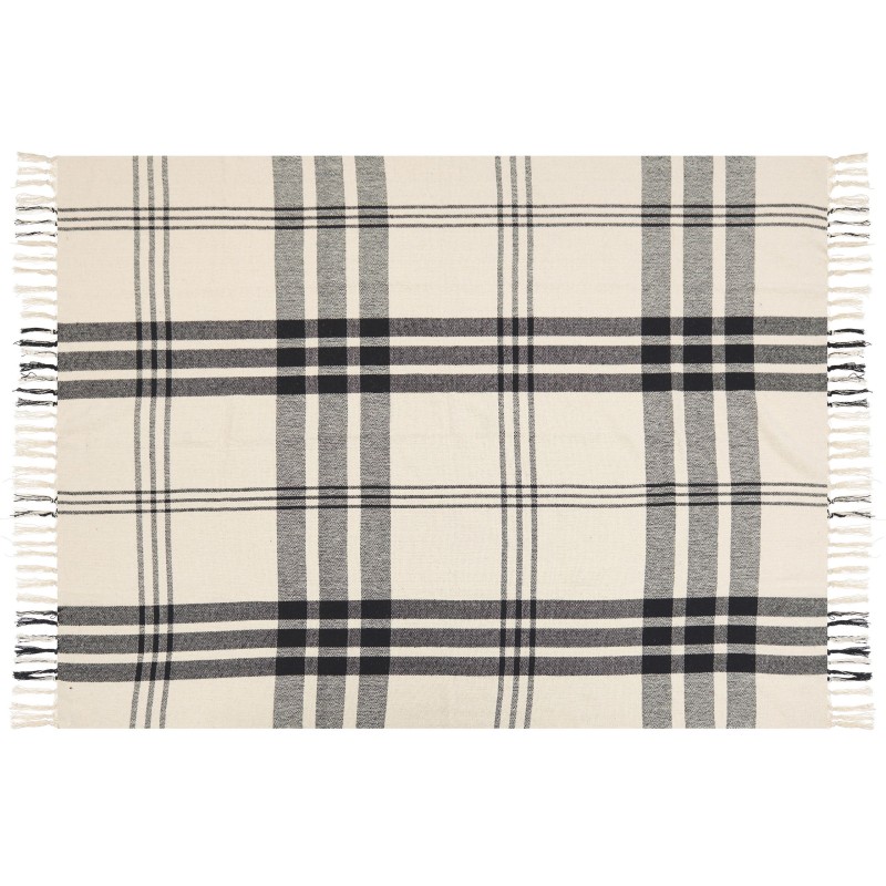 Koc YUVALI Bawełna 130 x 170 cm Biały