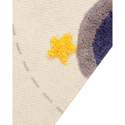 Dywan dziecięcy bawełniany motyw galaktyki 80 x 150 cm wielokolorowy LANGSA