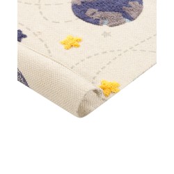 Dywan dziecięcy bawełniany motyw galaktyki 80 x 150 cm wielokolorowy LANGSA