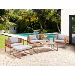 Komplet poszewek na poduchy ogrodowe BERMUDA Szary