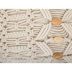 Zestaw 2 poduszek dekoracyjnych NICAEA Bawełna 45 x 45 cm Beżowy Wzór geometryczny