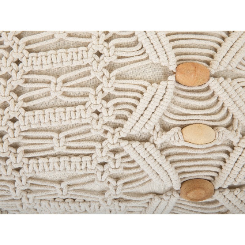 Zestaw 2 poduszek dekoracyjnych NICAEA Bawełna 45 x 45 cm Beżowy Wzór geometryczny