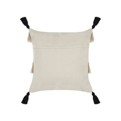 Poduszka dekoracyjna HYDRANGEA Bawełna 45 x 45 cm Jasnobeżowy Wzór geometryczny