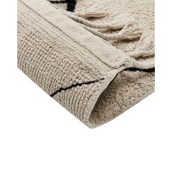 Dywan bawełniany 160 x 230 cm beżowo-czarny ERLER