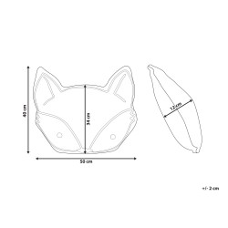 Bawełniana poduszka dla dzieci lis 50 x 40 cm pomarańczowa VADODARA