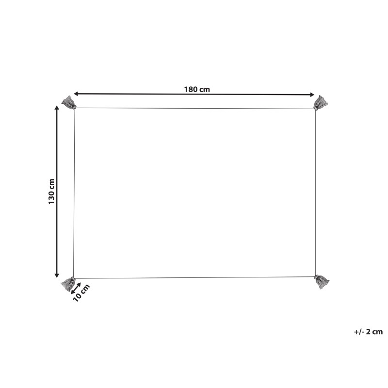 Koc GUNA Bawełna 130 x 180 cm Beżowy