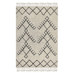 Dywan bawełniany 140 x 200 cm beżowo-czarny ERLER